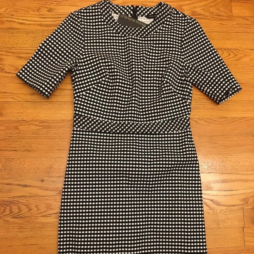 Banana Republic Checkered Work Dress